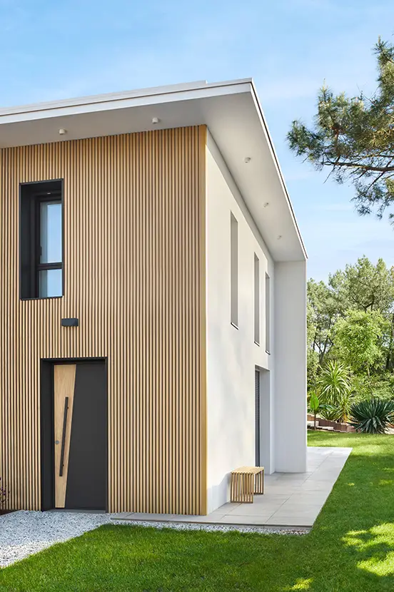 Menuiseries aluminium sur maison ossature bois